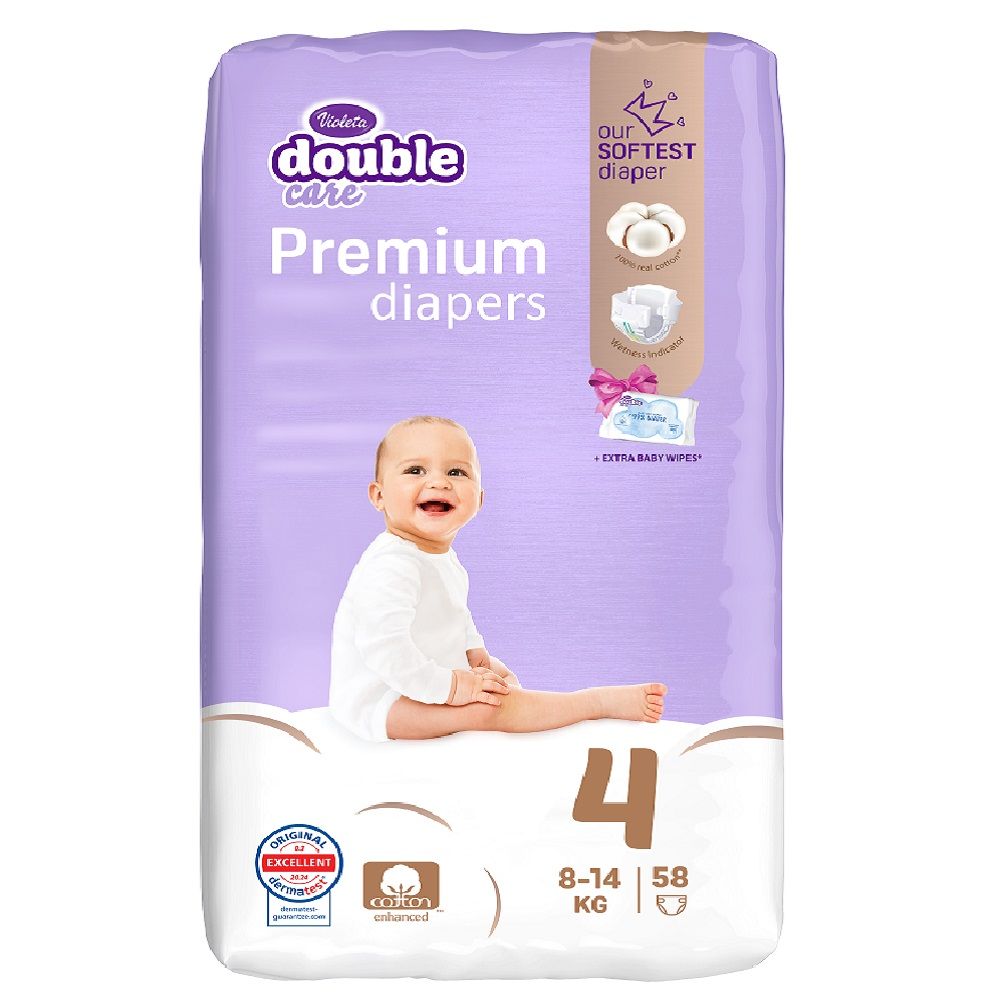 Violeta Pelene Premium Air Dry 4, 8-14 kg, 58 komada