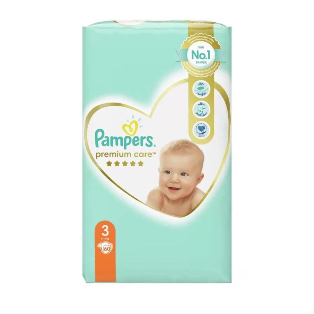 Pampers Premium Care 3 VP pelene, veličina 3 (6-10kg), 60 komada