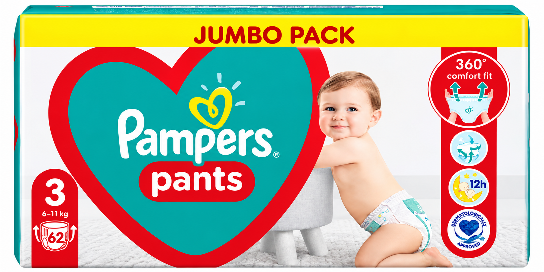 Pampers Pants pelene Midi 3 Jumbo pakovanje 6-11 kg, 62 komada