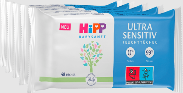 Hipp babysanft ultra sensit. vlaž maramice 5*48kom