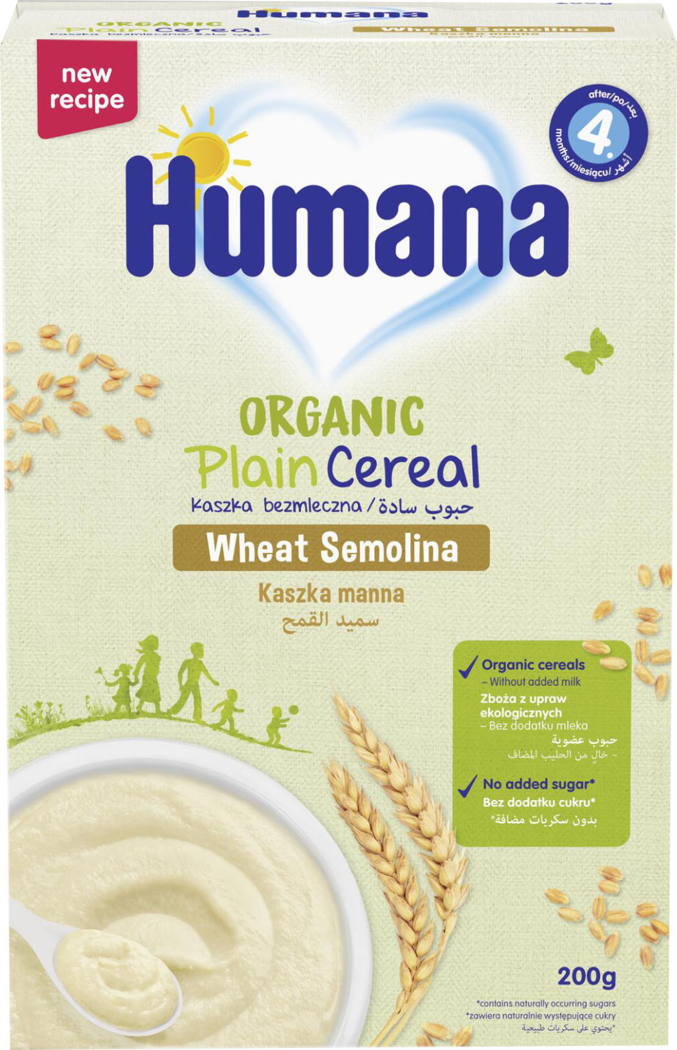 Humana organska bezmlečna ins. kaša sa grizom200g