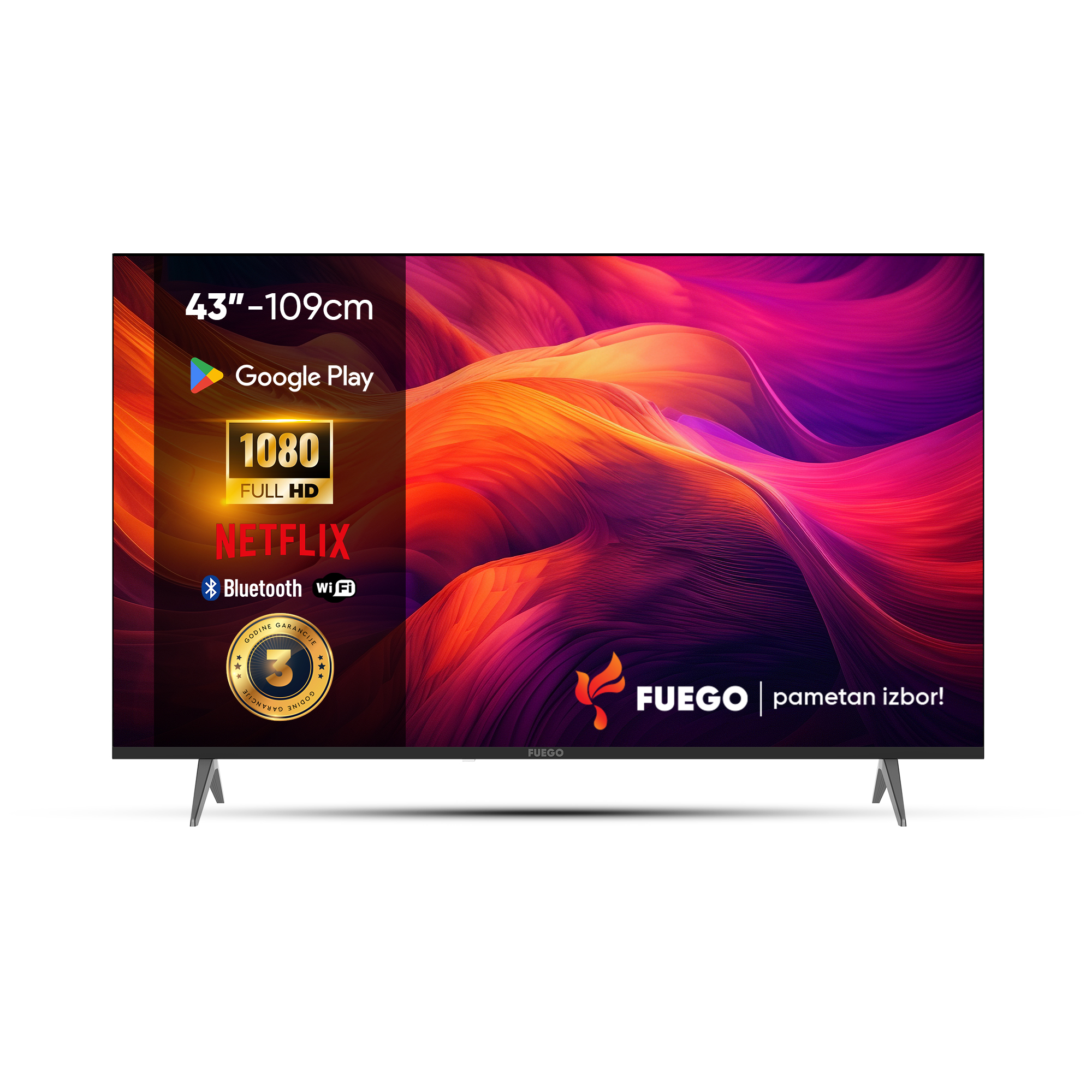 FUEGO Televizor 43EL720GTV, 43", Full HD, Smart, Android | Ananas