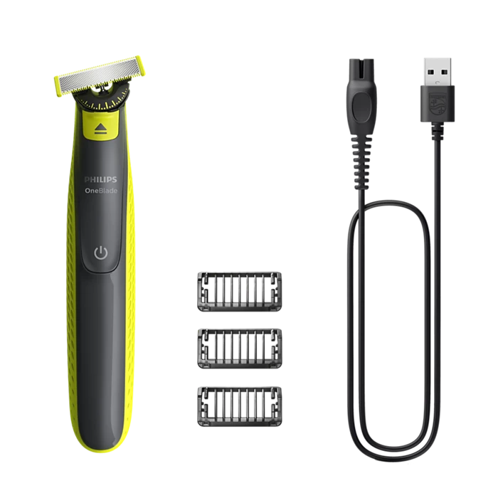 PHILIPS OneBlade električni brijač za muškarce, britva od 360 stepeni, 3 češlja