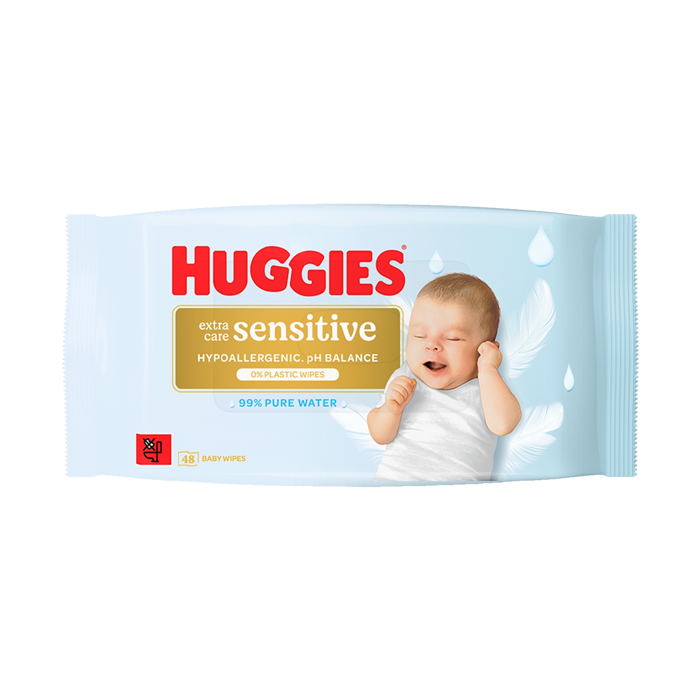 Huggies Vlažne maramice Extra Care Sensitive, 48 komada