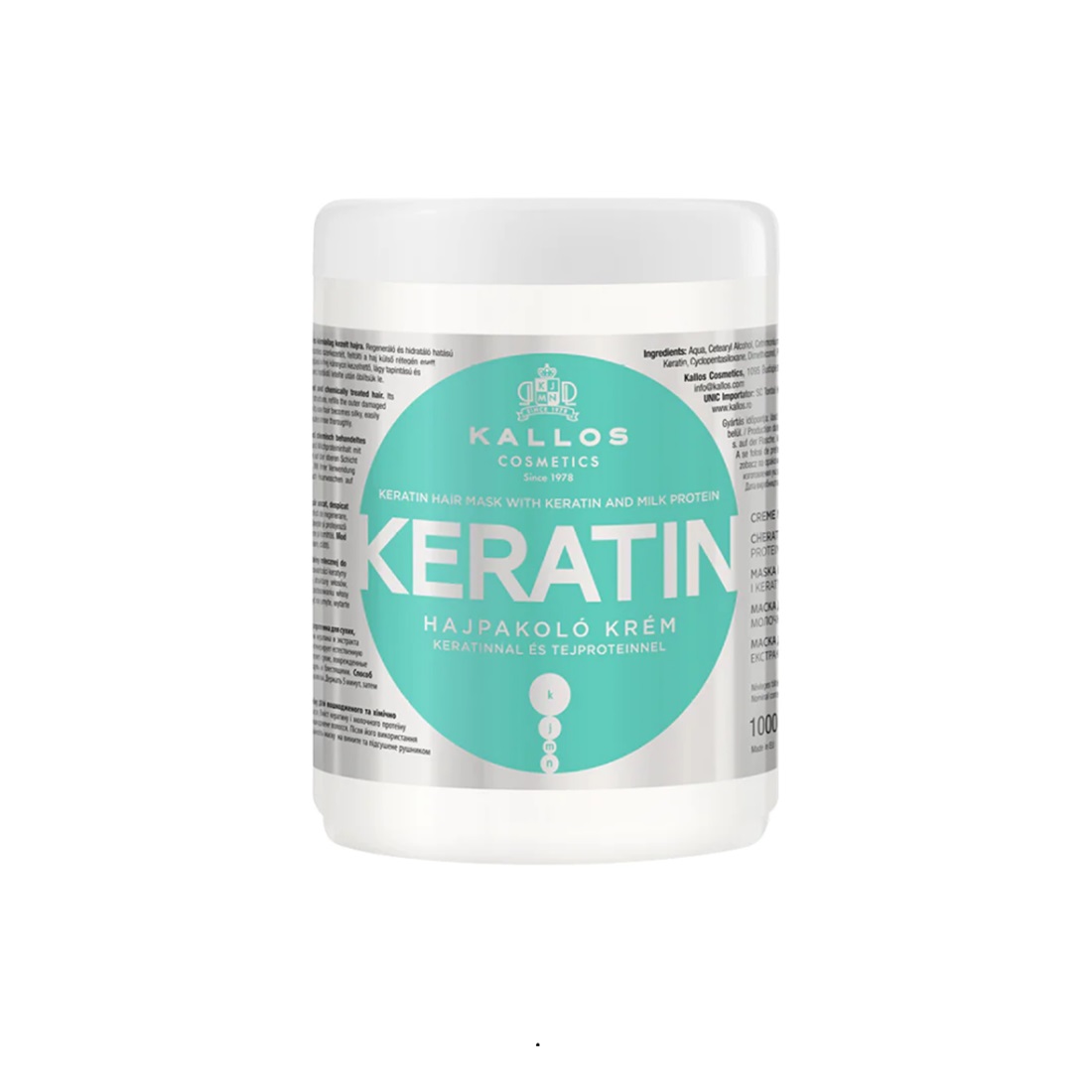 Kallos keratinska maska ​​za kosu, 1000 ml