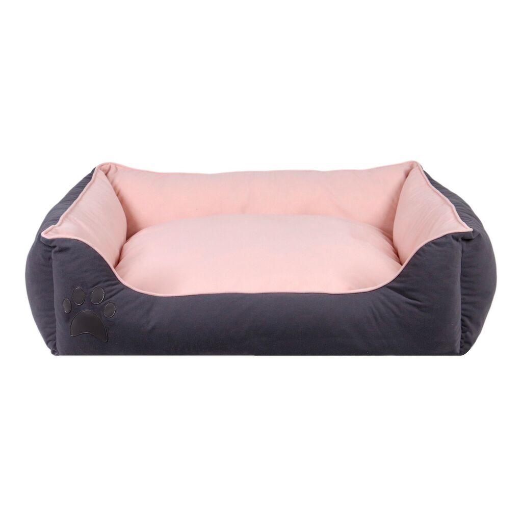 Aberto Design Krevet za kućne ljubimce Lucy L, 100x80 cm, Sivo-rozi