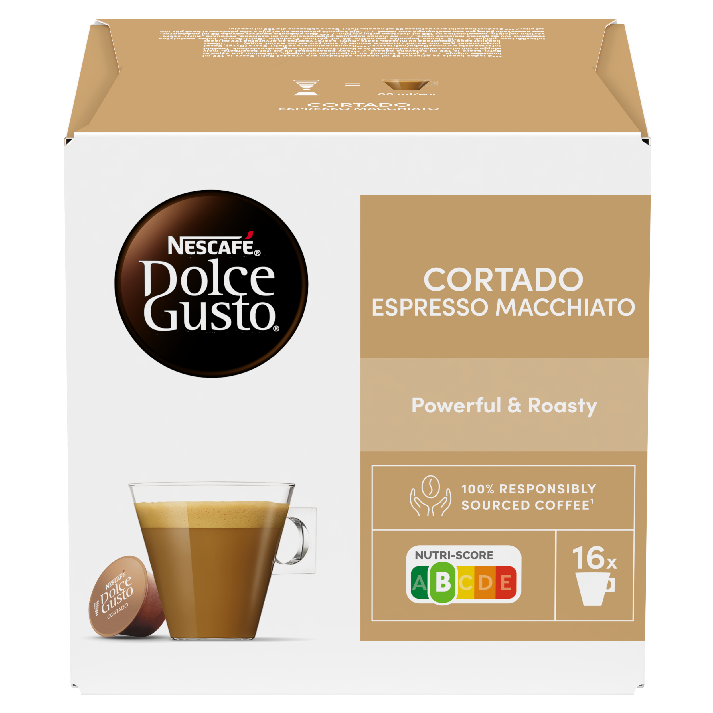Nescafe Kapsule za kafu Dolce Gusto Cortado Espresso Macchiato, 100,8g, 16 kapsula
