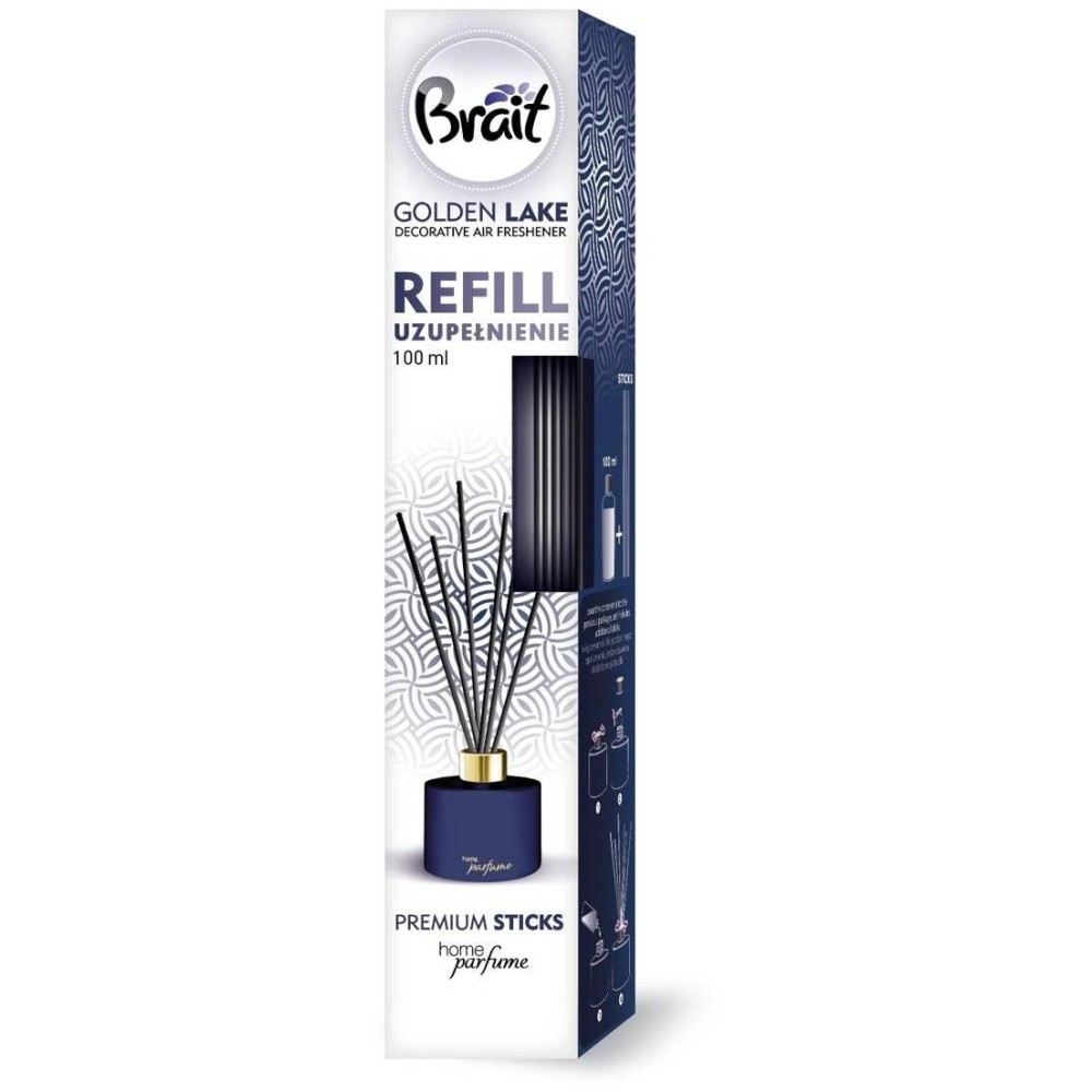 Brait osvježivač prosotra Premium štapići Golden Lake 100ml refil
