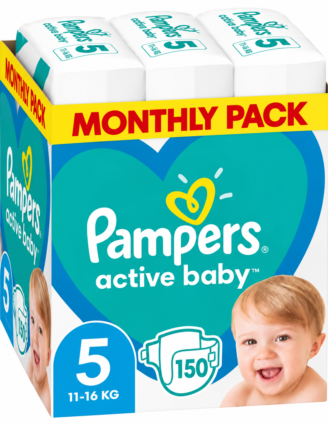 Pampers Pelene Active Baby Monthly Pack 5, 11-16 kg, 150/1