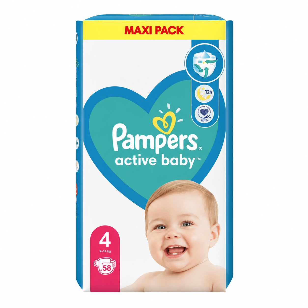 Pampers Active Baby VPP pelene, veličina 4 (9-14 kg), 58 komada
