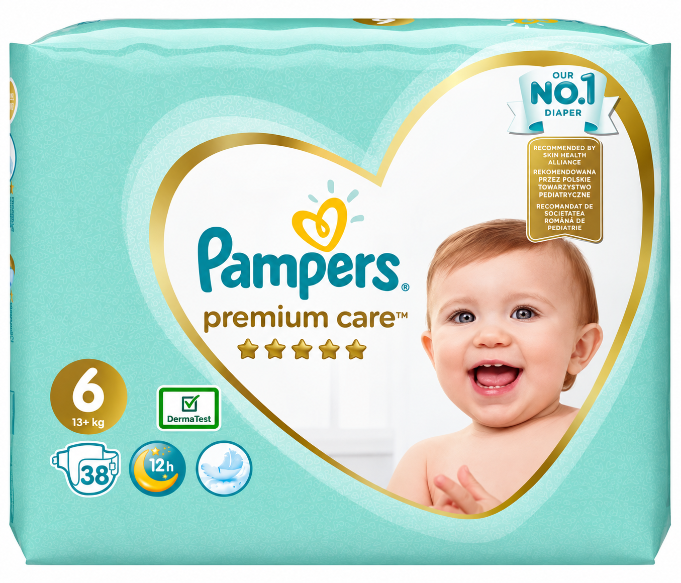 Pampers Premium Care VP pelene, veličina 6 (13kg+), 38 komada