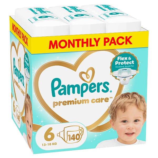 Pampers Premium Care pelene (mesečni box), veličina 6, 13-18 kg, 140 kom
