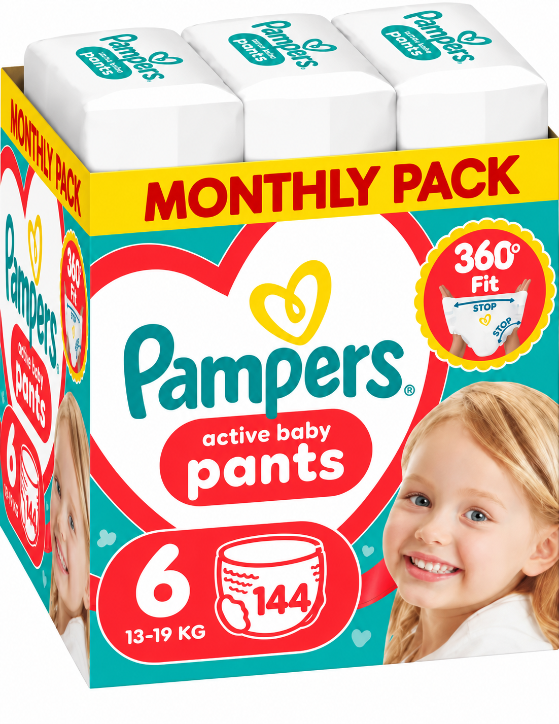 Pampers Pelene Pants 6, Monthly, 13-19 kg, 144/1