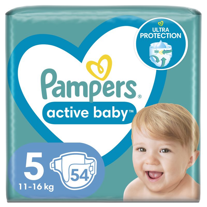 Pampers Pelene Active Baby 5, Jumbo pakovanje, Maxi, Junior, 54/1