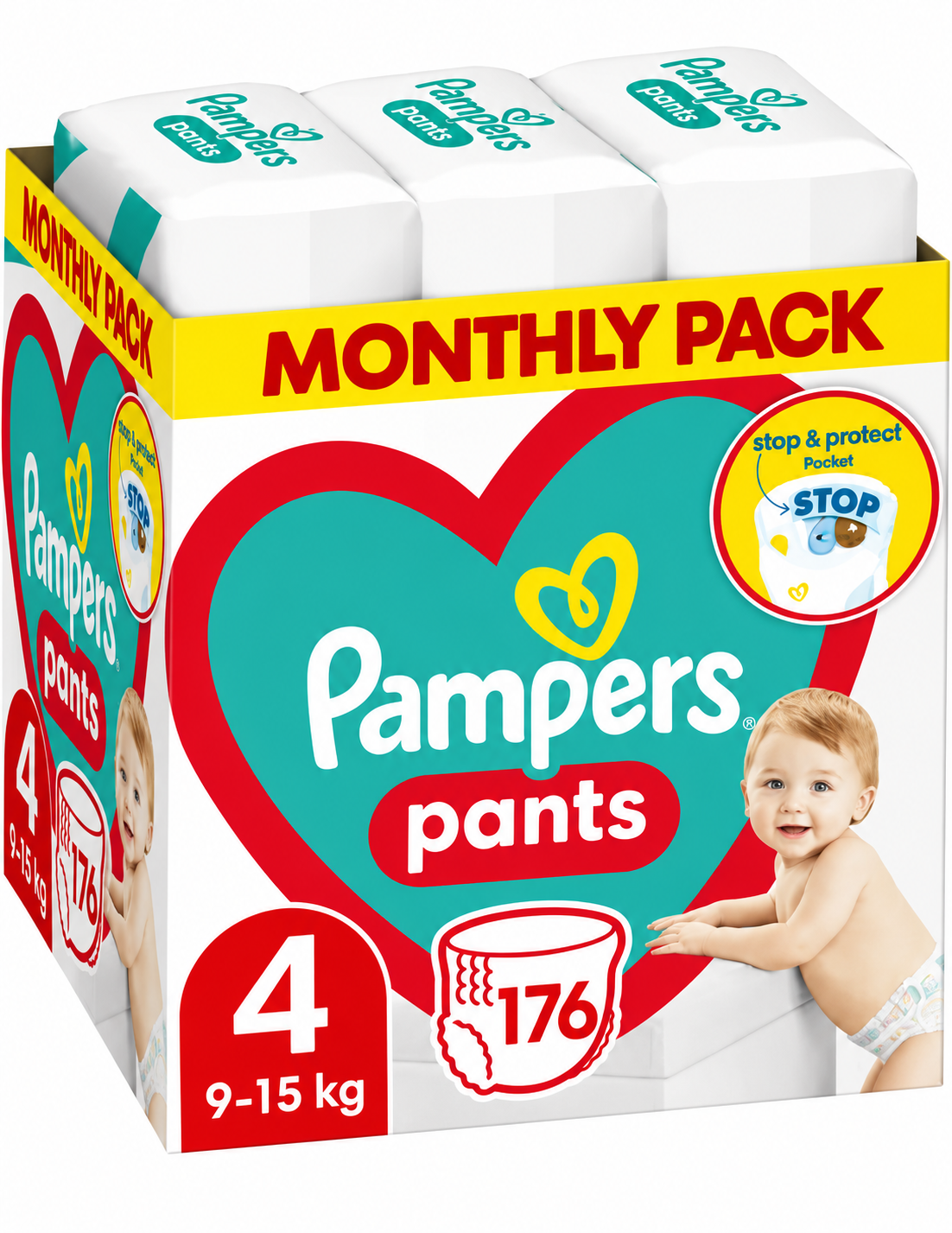 Pampers Pelene Pants 4, Monthly, 9-15 kg, 176/1