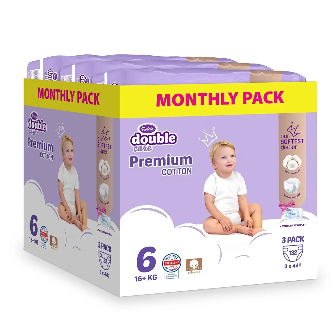 Violeta DC Pelene Premium 6, Monthly, 16+kg, 132/1