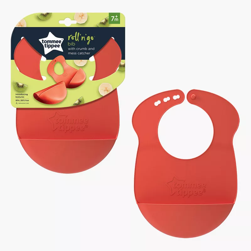 Tommee Tippee Set za bebe, Portikle Roll'N'Go, 2 komada + Činije, 4 komada, Crveni