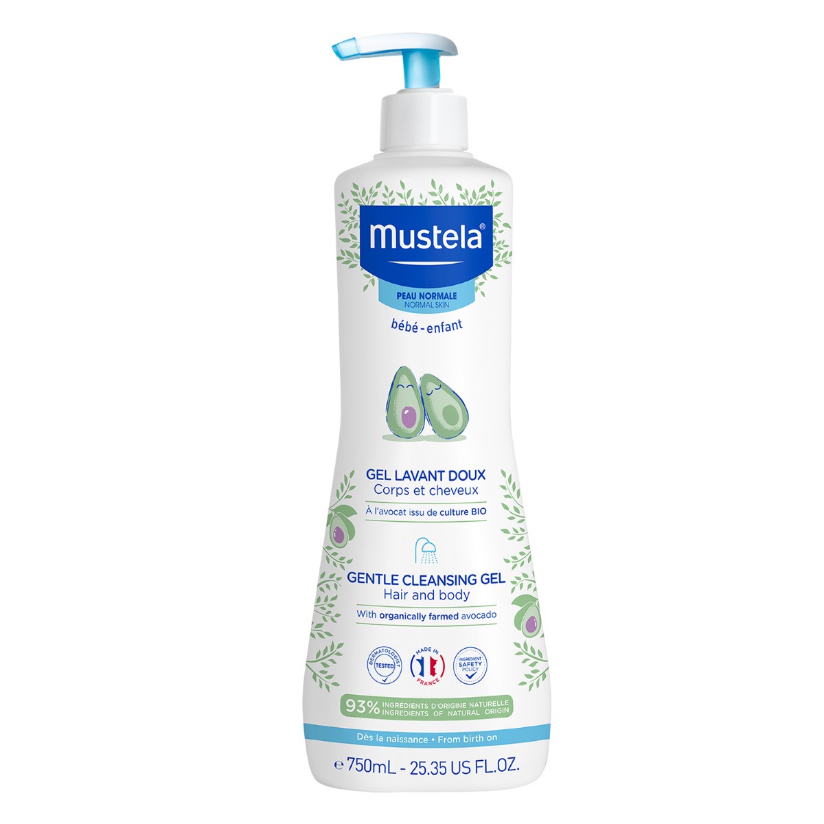 Mustela dermatološki gel za pranje novorođenčadi 750ml