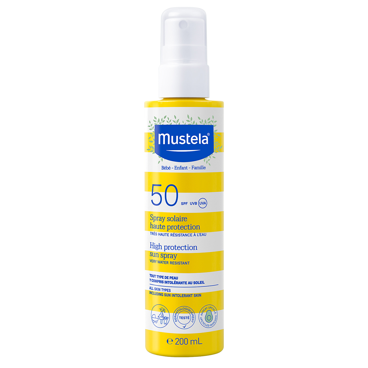 Mustela Sprej za bebe i decu sa visokom UV zaštitom Sun, 200 ml