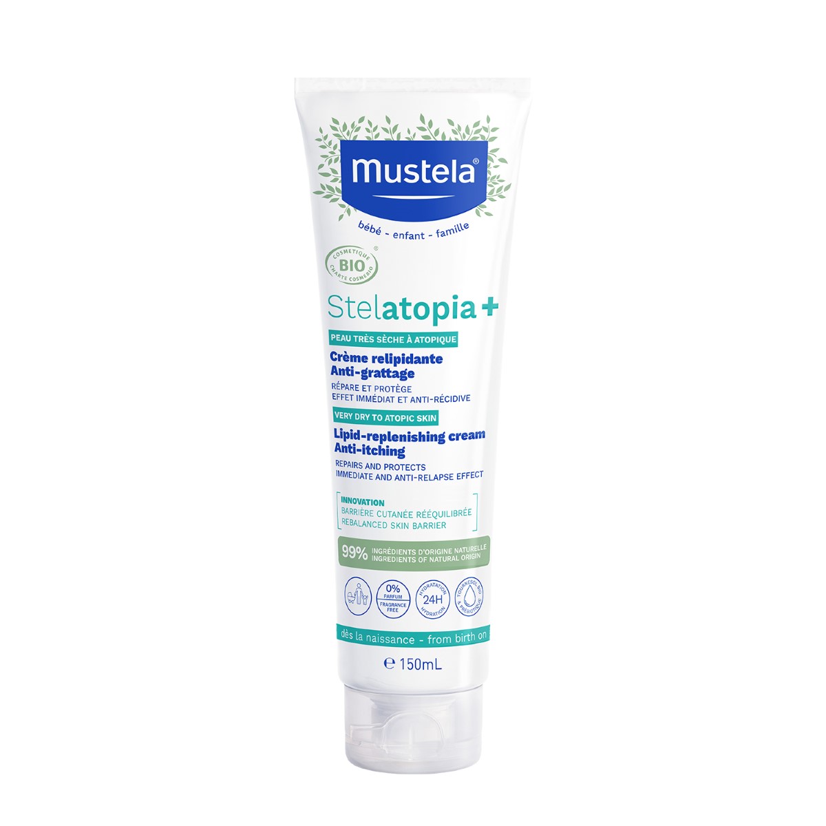Mustela Stelatopia+ Lipid krema za bebe i celu porodicu Organic, 150 ml