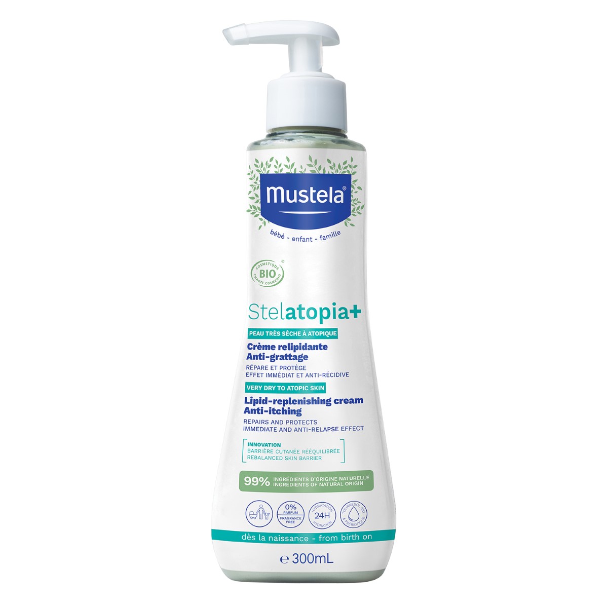Mustela Stelatopia+ Lipid krema za bebe i celu porodicu Organic, 300 ml