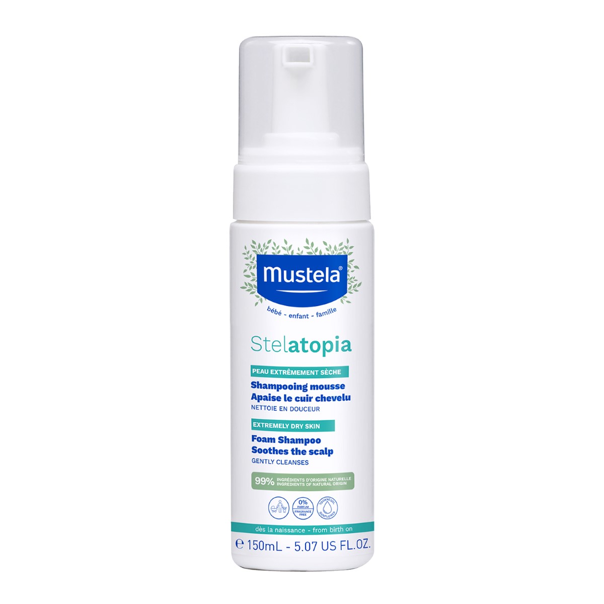 Mustela Stelatopia Pena šampon za bebe, 150 ml