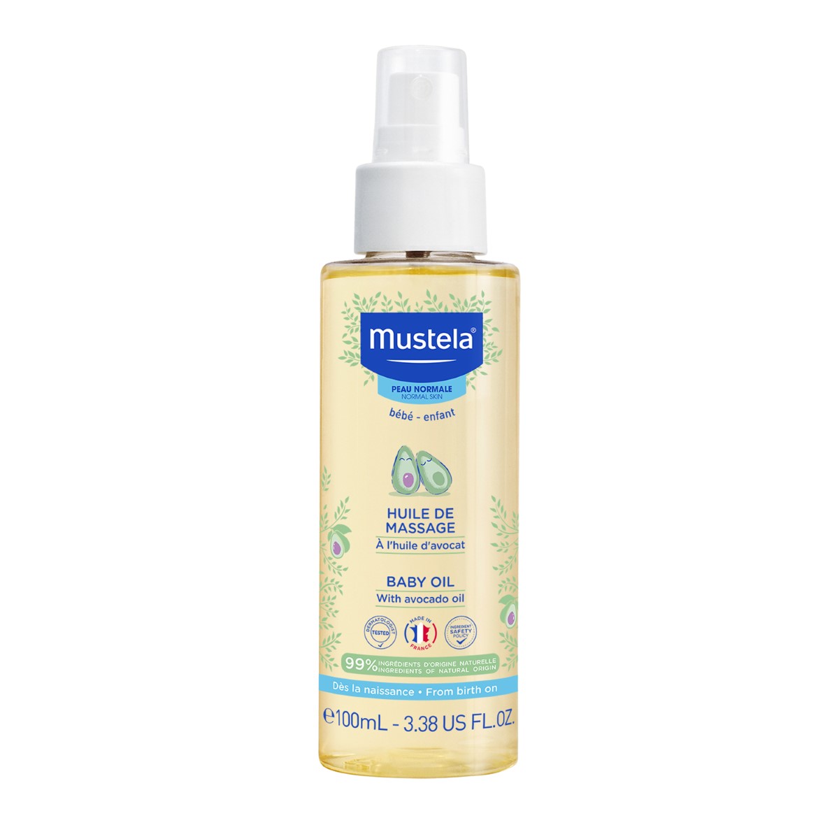 Mustela Ulje za masažu za bebe, 100 ml