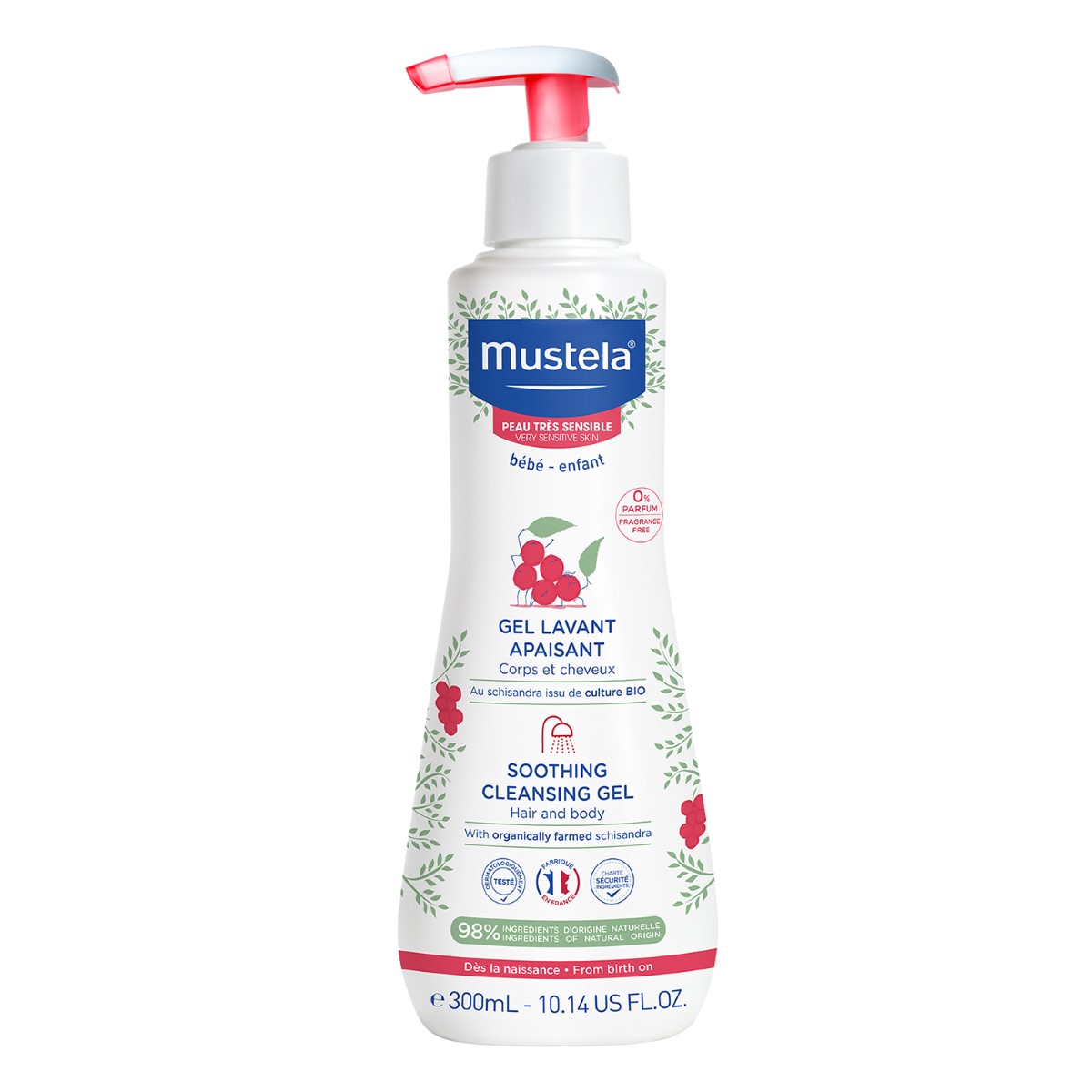 Mustela Umirujući gel za kupanje za bebe, 300 ml
