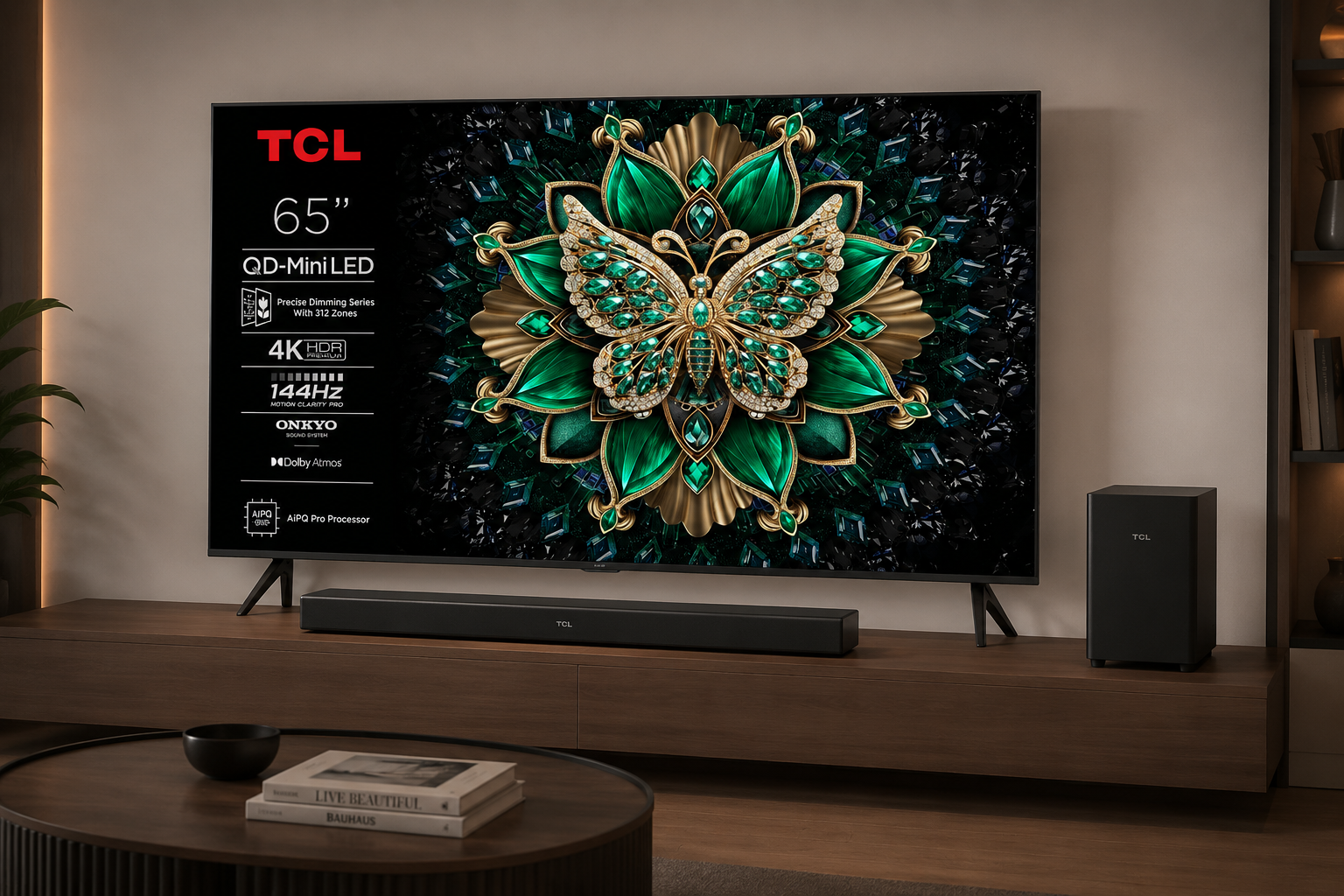Телевизор TCL 65C6K + Саундбар S522WE