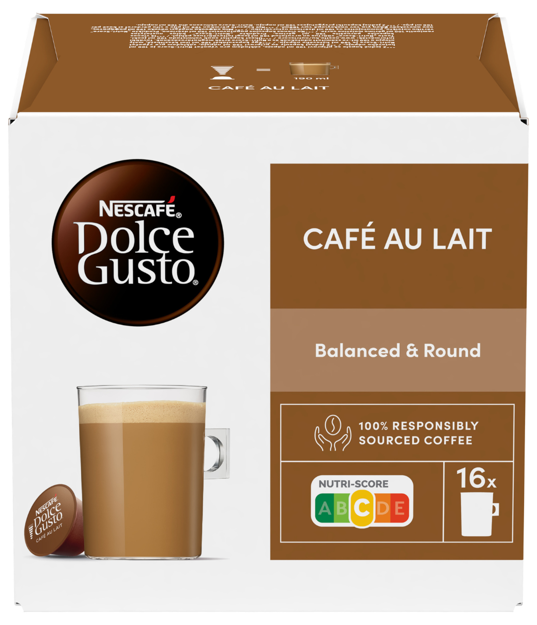 Nescafe Kapsule za kafu Dolce Gusto Cafe au Lait, 160g, 16 kapsula | Ananas