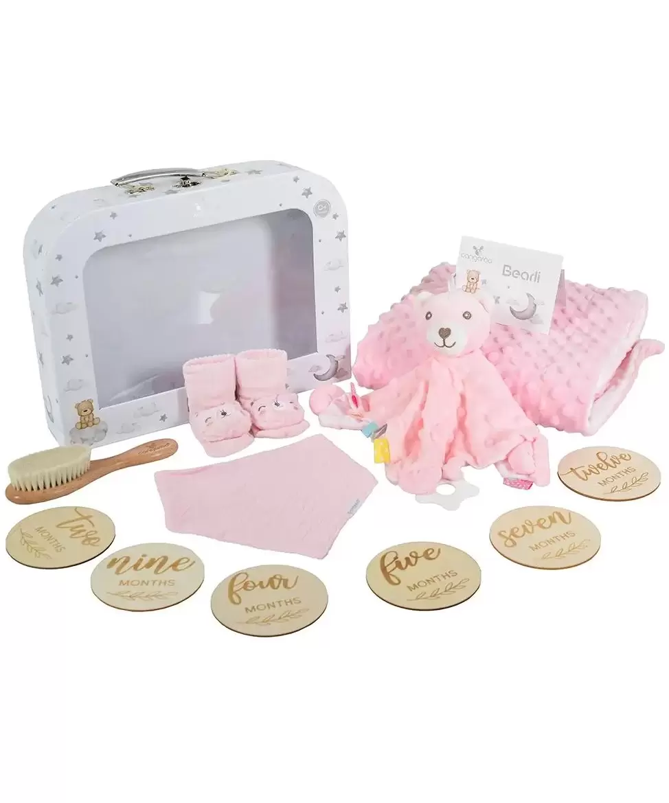 Cangaroo Poklon set za bebe Bearli, 6u1, Roze