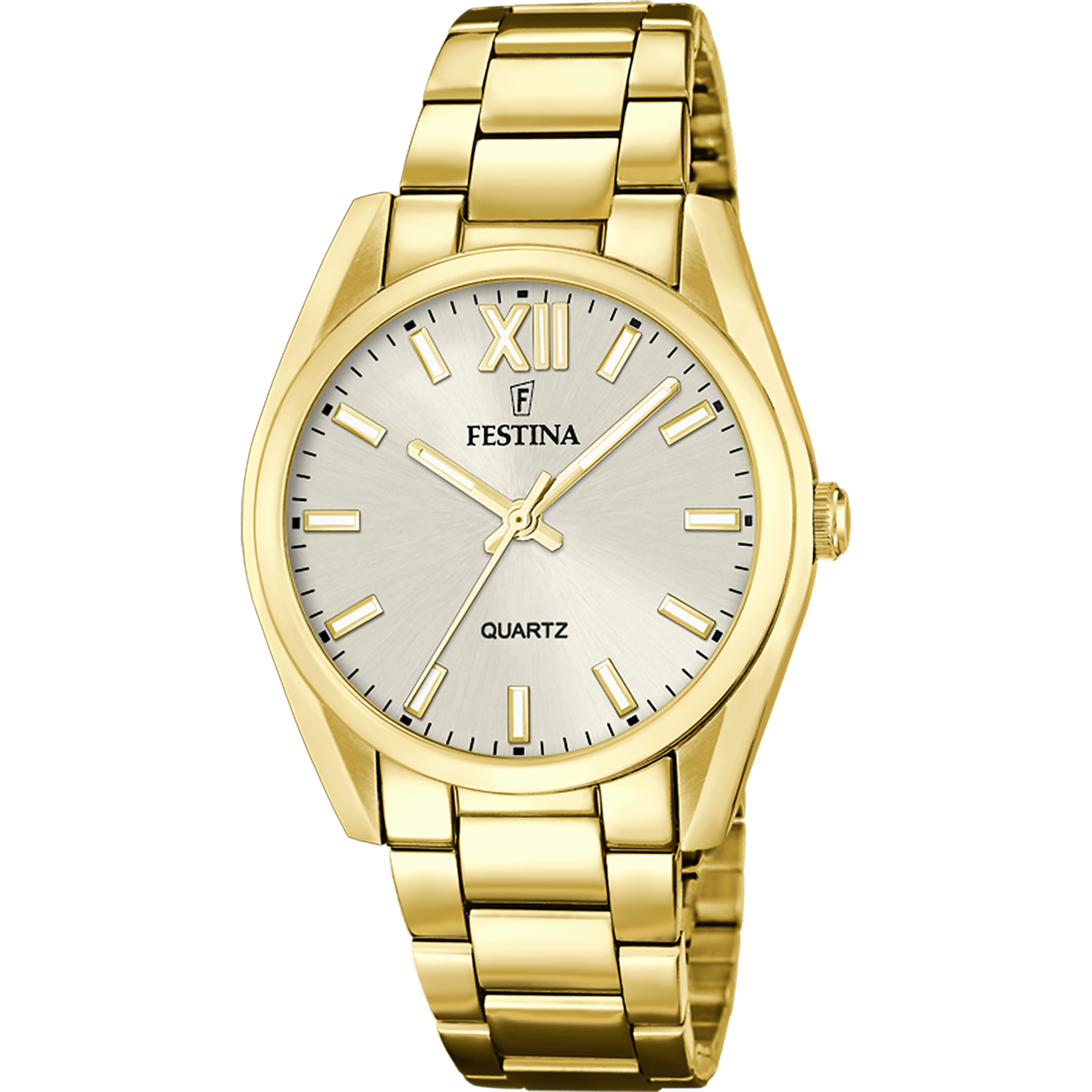 Festina Ženski ručni sat F20640/1, Kvarcni mehanizam, Zlatne boje