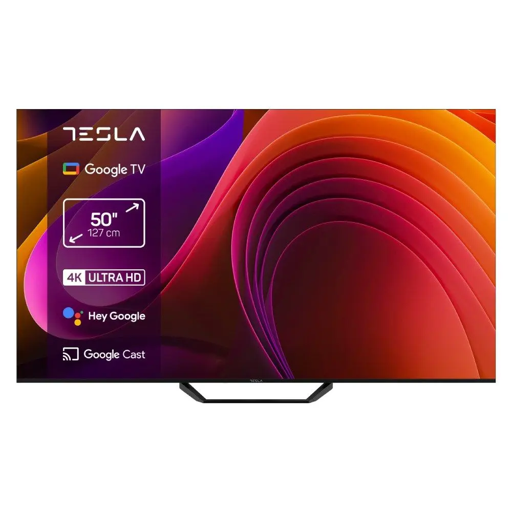 TESLA LED televizor 50E655BUS, 4K Ultra HD, Smart TV, Google TV™, Crni