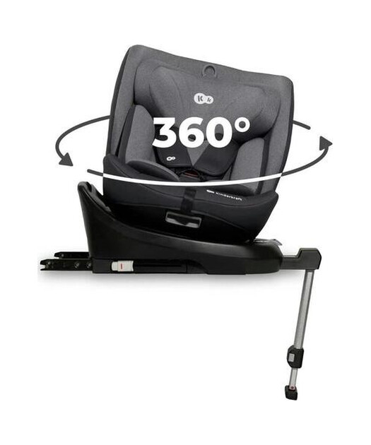Kinderkraft Auto sedište 40-150cm, I-360 I-size, Sivo