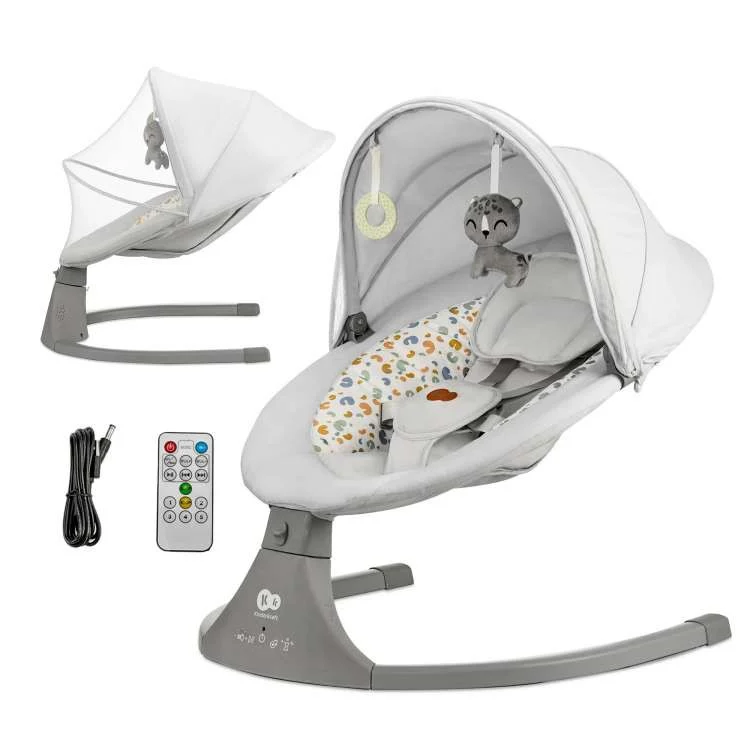 Kinderkraft Ljuljaška za bebe Lumi 2, Svetlosiva