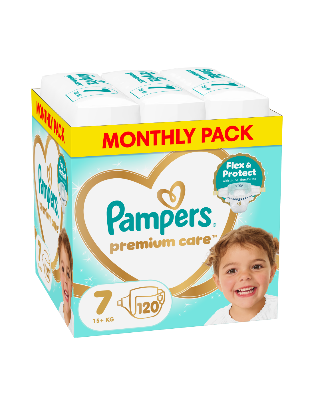 Pampers Pelene Premium Care 7, Monthly, 15+ kg, 120/1