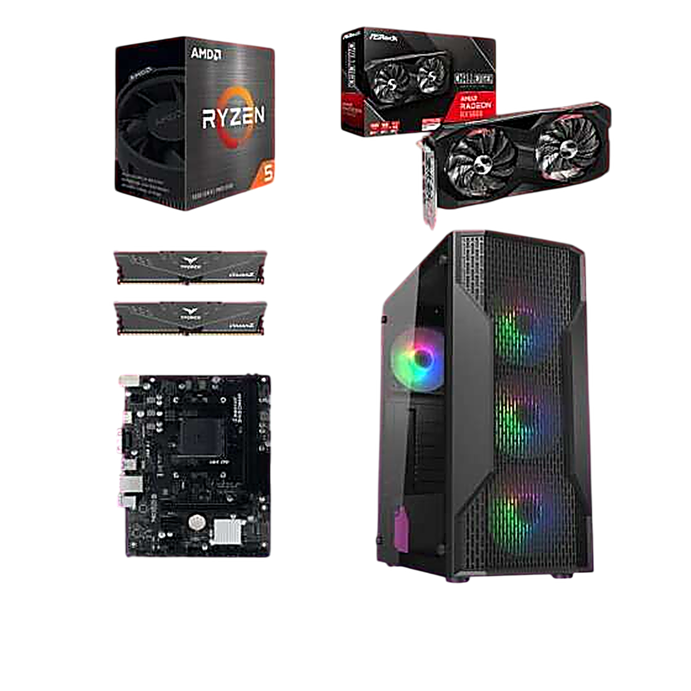 Start Blaze - Ryzen 5 5500 / AMD RX 6600 / 16GB DDR4 / 512GB SSD + Windows 11 pro + Office 2021 GRATIS | Ananas